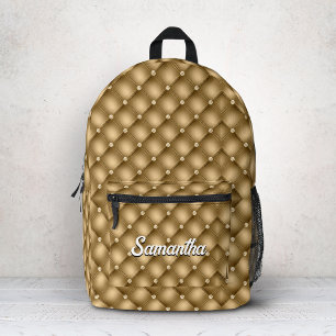 Sac À Dos Imprimé Élégant faux paillettes dorées monogrammées goutte