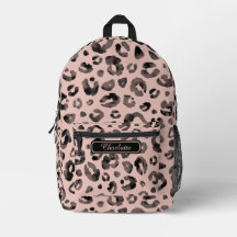 Élégant Féminin Rose Gold Imprimé Léopard Noir Coo