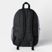 Sac À Dos Imprimé Élégant Lavande Purple Personnalisé (Verso)