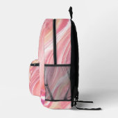 Sac À Dos Imprimé Élégant Maigre Blush rose marbre Ajouter Monogramm (Droite)