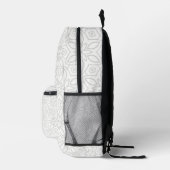 Sac À Dos Imprimé Elégant Mandala Blanc Élégant Tout En Motif (Droite)