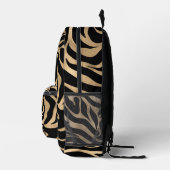 Sac À Dos Imprimé Elegant Metallic Gold Zebra Black Animal Print (Droite)