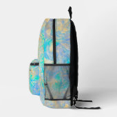 Sac À Dos Imprimé Élégant Moderne Abstrait Nom Pierre Opale Dorée (Droite)