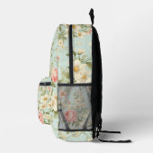 Sac À Dos Imprimé Élégant Monogramme de filles florales botaniques (Droite)