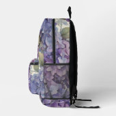 Sac À Dos Imprimé Élégant monogramme floral violet poussiéreux (Droite)