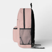 Sac À Dos Imprimé Élégant Monogramme Moderne Personnalisé Avec Nom (Droite)