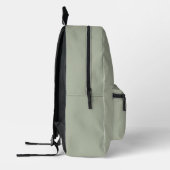 Sac À Dos Imprimé Élégant Monogramme Sage Vert (Gauche)