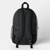 Sac À Dos Imprimé Élégant Monogramme Sage Vert (Verso)