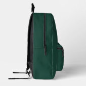 Sac À Dos Imprimé Élégant Monogramme Vert Émeraude (Gauche)