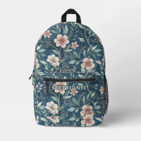 Élégant motif floral avec fleurs rose et crème