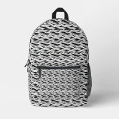 Sac À Dos Imprimé Élégant noir et blanc (Recto)