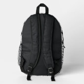Sac À Dos Imprimé Élégant noir et blanc (Verso)