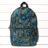 Élégant or Tropical Floral Logo Entreprise