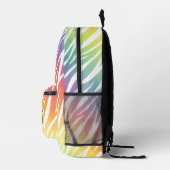 Sac À Dos Imprimé Elegant Pastel Rainbow Zebra Imprimer Ajouter Mono (Droite)