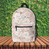 Sac À Dos Imprimé Élégant rose Floral Ajouter logo Entreprise