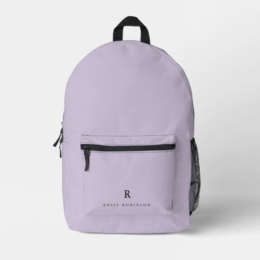 Sac À Dos Imprimé Élégant Sophisticé Classic Monogram Lilac (Recto)