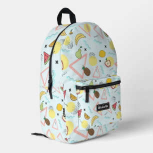 Sac À Dos Imprimé Elégant Tropical Summer Fruit Watermelon Bleu