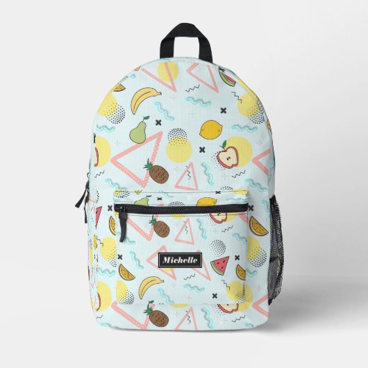 Sac À Dos Imprimé Elégant Tropical Summer Fruit Watermelon Bleu (Recto)