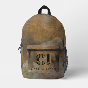Sac À Dos Imprimé Élégante esthétique texturée luxe discret terreux