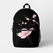 Sac À Dos Imprimé Elégante Et Élégante Aquarelle De Fleur De Cerisie (Recto)