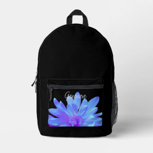 Sac À Dos Imprimé Élégante fleur florale violette bleu