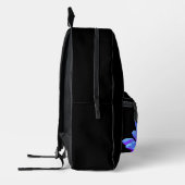 Sac À Dos Imprimé Élégante fleur florale violette bleu (Gauche)