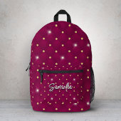 Sac À Dos Imprimé Élégante gouttes en argent rouge fausse parties sc