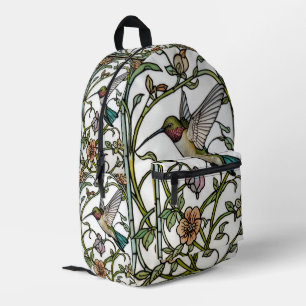 Sac À Dos Imprimé Élégante illustration de colibri botanique boho ch