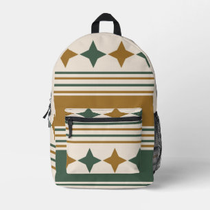 Sac À Dos Imprimé Elégante illustration graphique 60s starbursts Ret