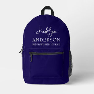 Sac À Dos Imprimé Élégante marine Blue Custom Nurse
