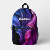 Sac À Dos Imprimé Élégante parties scintillant d'art en marbre rose (Recto)