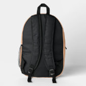 Sac À Dos Imprimé Élégante Pêche Monogramme (Verso)