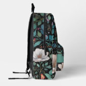 Sac À Dos Imprimé Elégante Rose blanche Personnalisée (Gauche)