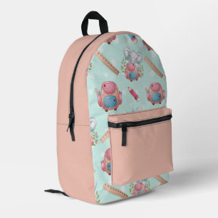 Sac À Dos Imprimé Éléphant motif de rentrée scolaire