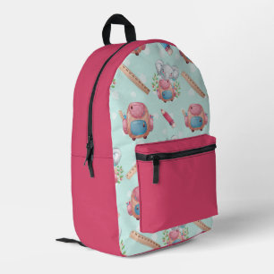 Sac À Dos Imprimé Éléphant motif de rentrée scolaire