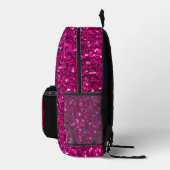 Sac À Dos Imprimé Eléphant rose brillant Monogramme personnalisé noi (Droite)