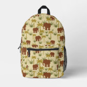 Sac À Dos Imprimé Elephants And Palms (Recto)