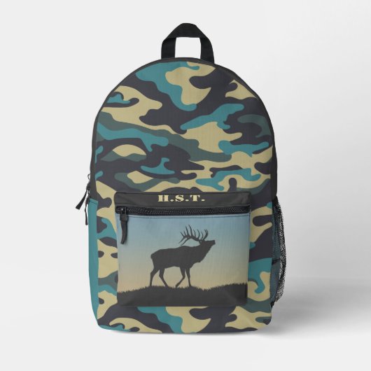 Sac à dos imprimé Elk et Camo (Recto)