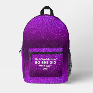 Sac À Dos Imprimé Elle a cru qu'elle pouvait Paillettes de glitter v