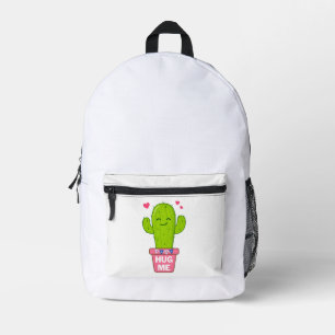 Sac À Dos Imprimé embrasse-moi, je suis un gentil cactus