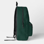 Sac À Dos Imprimé Emerald Green et White | Monogramme moderne (Gauche)