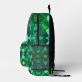 Sac À Dos Imprimé Emerald Green Gemstone Magical Mystical Trippy (Droite)