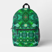 Sac À Dos Imprimé Emerald Green Gemstone Magical Mystical Trippy (Recto)