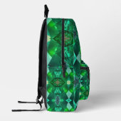 Sac À Dos Imprimé Emerald Green Gemstone Magical Mystical Trippy (Gauche)