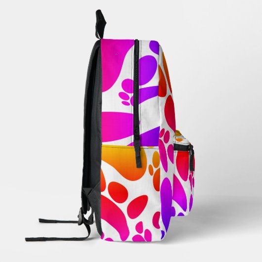 Sac À Dos Imprimé Empreinte Abstraite de chien (Gauche)