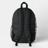 Sac À Dos Imprimé Empreinte de léopard-bleu et Brown (Verso)