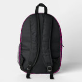 Sac À Dos Imprimé Empreinte de léopard-Magenta (Verso)