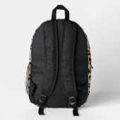 Sac À Dos Imprimé Empreinte de léopard, Spots de léopard, Leopard Br (Verso)