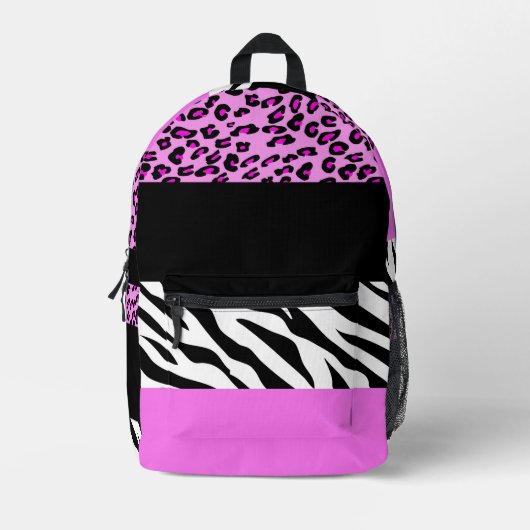 Sac À Dos Imprimé Empreinte de léopard, Zebra Print, Poster de anima (Recto)