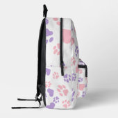 Sac À Dos Imprimé Empreinte de patte de chat Coeur Rose & Lavender (Gauche)